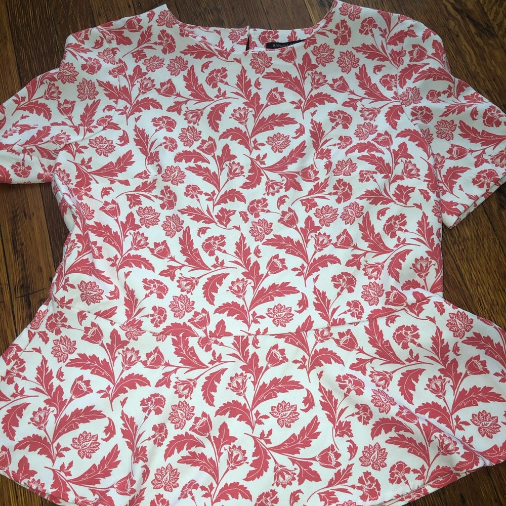 Banana republic peplum blouse
